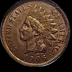 1906 Indian Penny , MS 64 A Great Coin To Put In Yiur Collection!