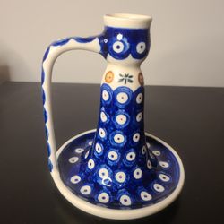 Boleslawic Polish Pottery Candle Holder