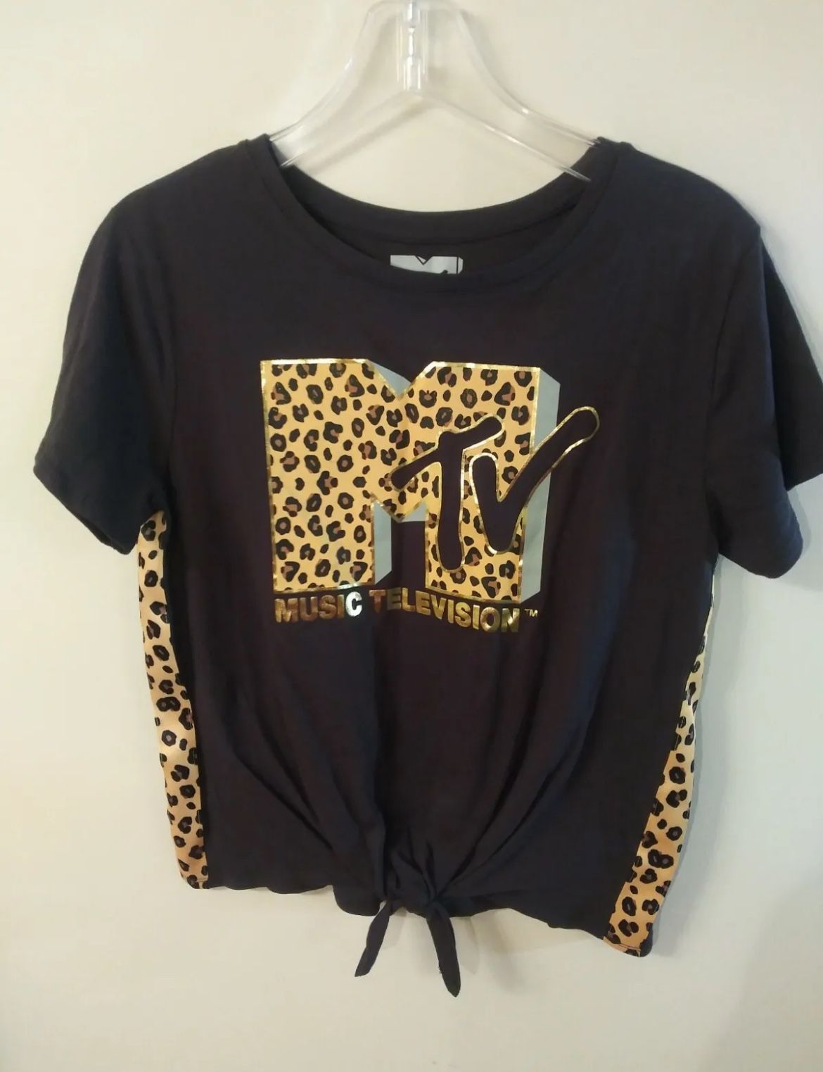 MTV Large Tshirt Top Cheetah Animal Print