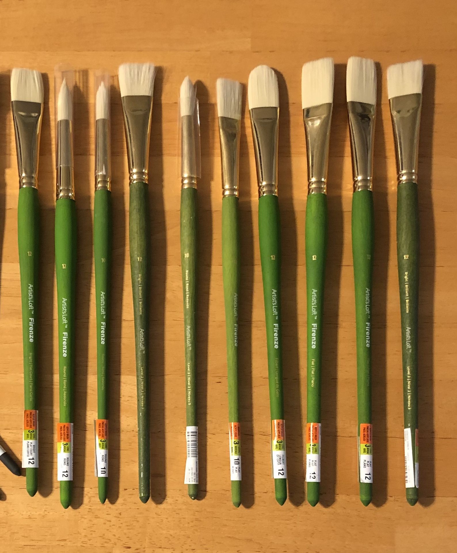 10 Artist’s Loft Firenze Paint Brushes, New!