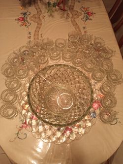 Vintage punch bowl set