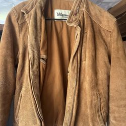 Vintage Wilsons Leather Suede Brown Jacket men’s Size 42