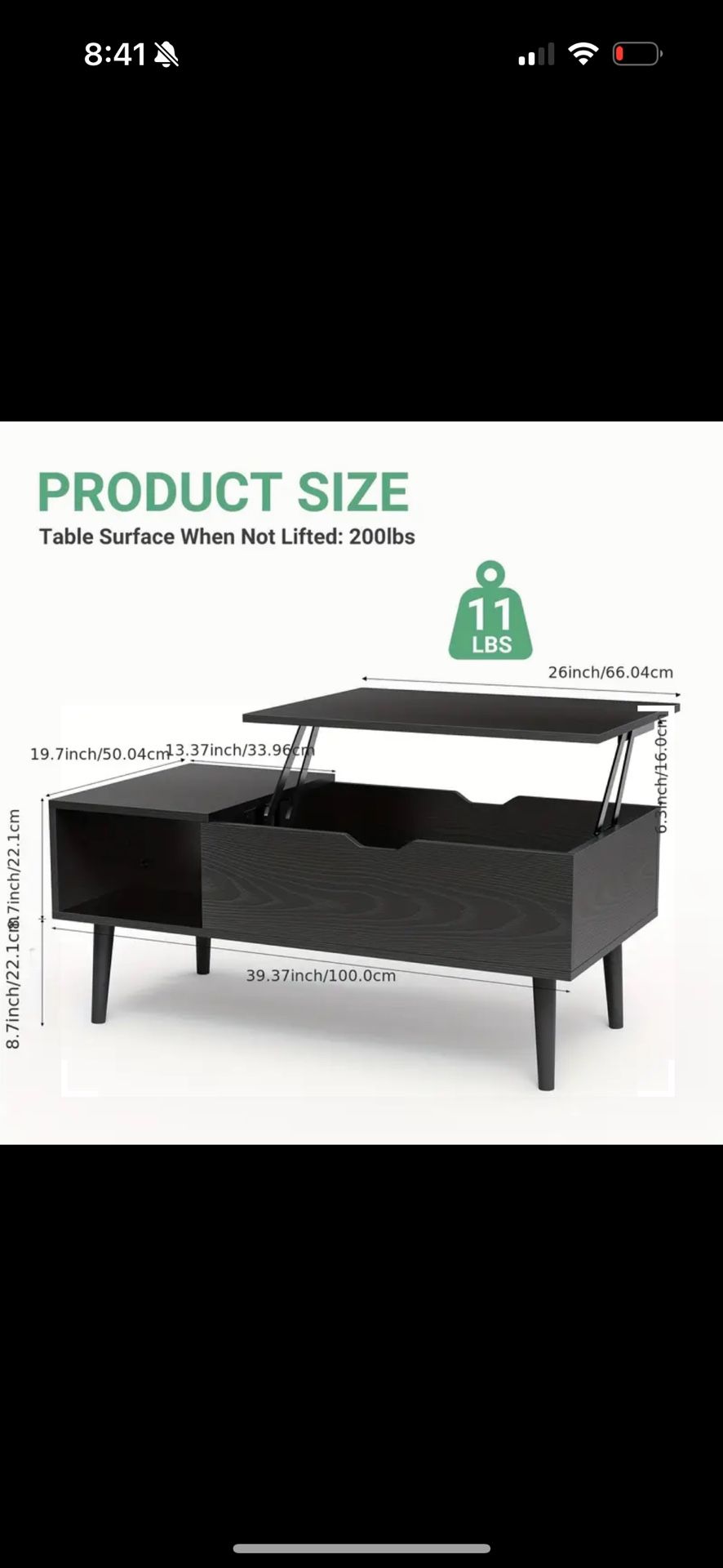 Black Coffee Table