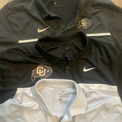 Three Nike CU Buffs Golf Polos - Adult Small