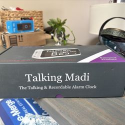 “New ORKA Talking Madi Recordable Alarm Clock – Unopened – Medication Reminder Clock”