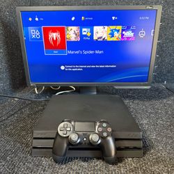 Ps4 Pro 1TB Console with Controller and Cables