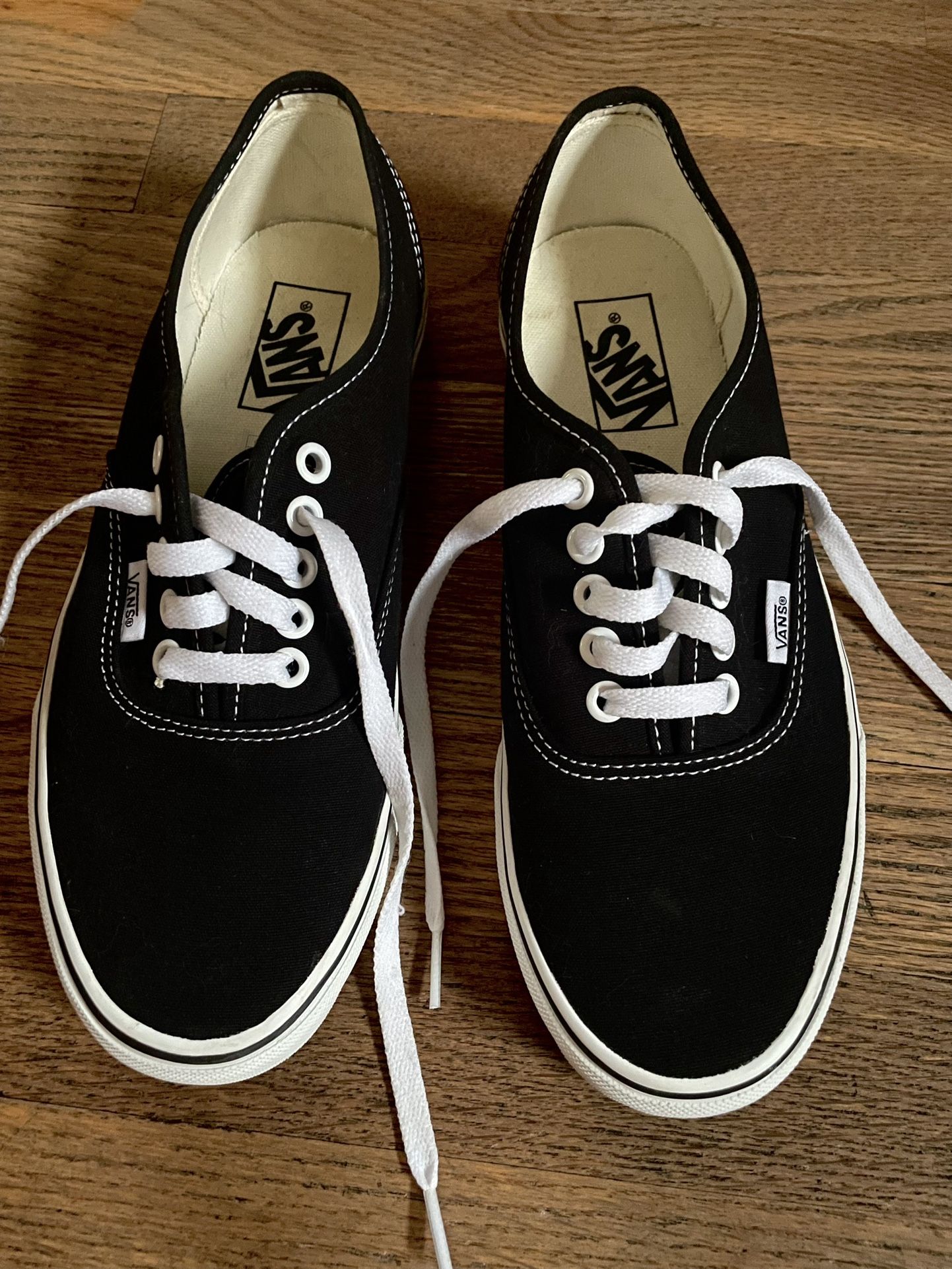 Authentic Black and White Vans