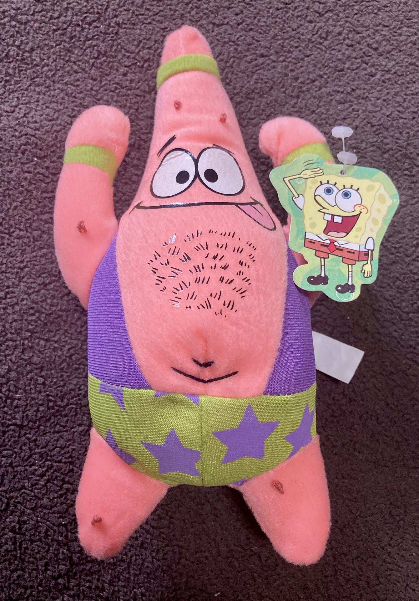 Nanco Rare Vintage Spongebob Squarepants "Wrestling Patrick" Plushie