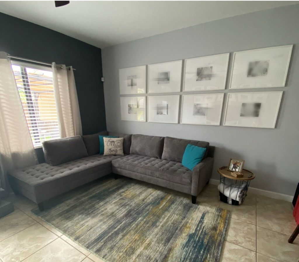 Z Gallerie 2-Piece Sectional Charcoal