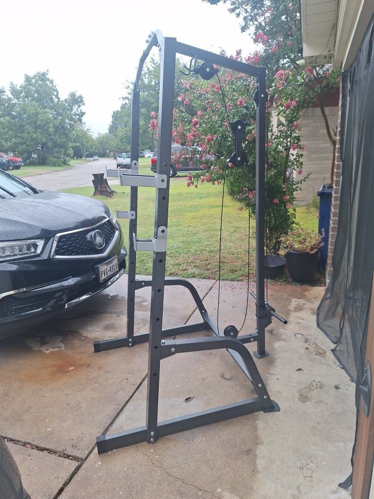 Marcy Pro Deluxe Cage System with Weightlifting Bench All-in-One Home Gym Equipment PM-5108
