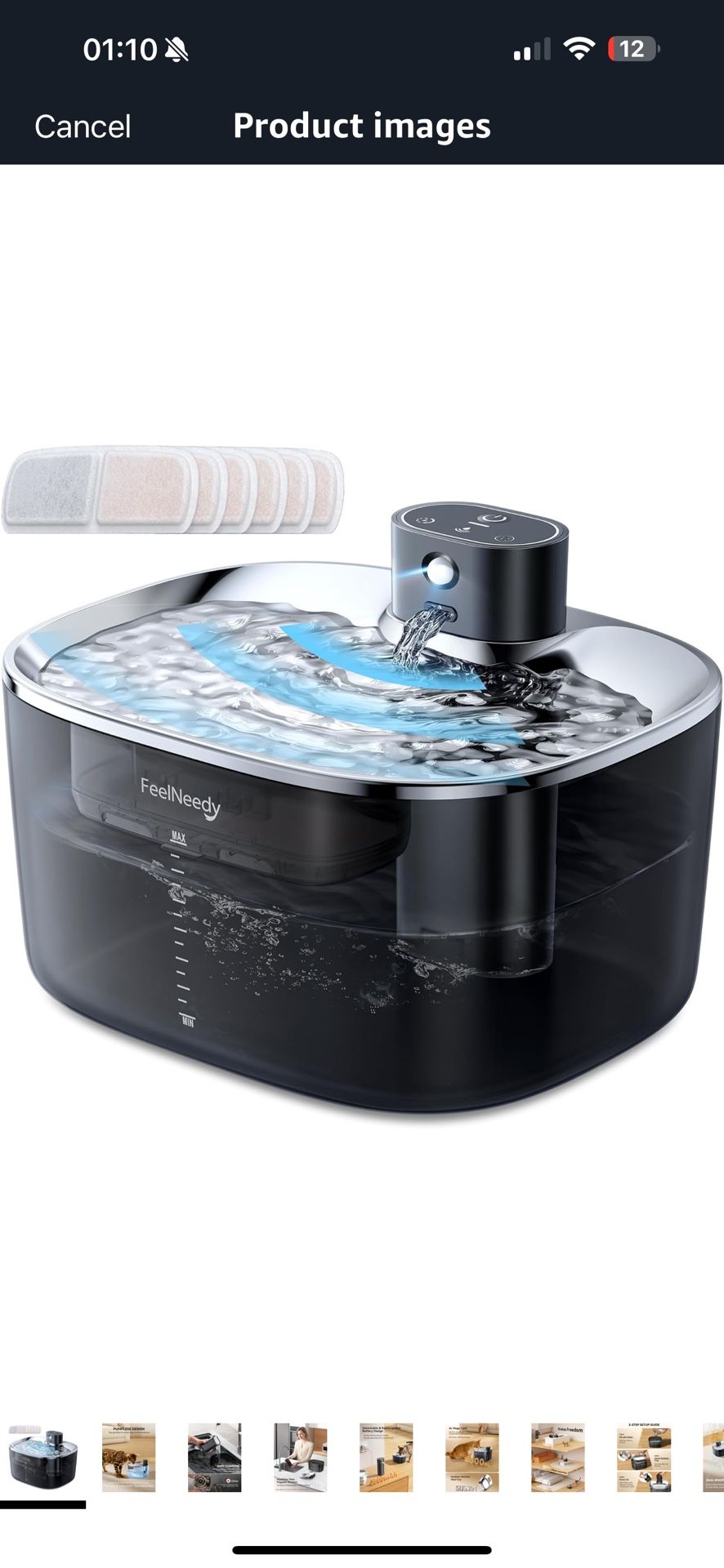 Cordless Cat Water Fountain for Drinking