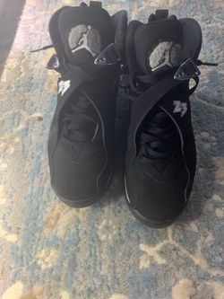 Air Jordan 8 Black High-Top Sneakers