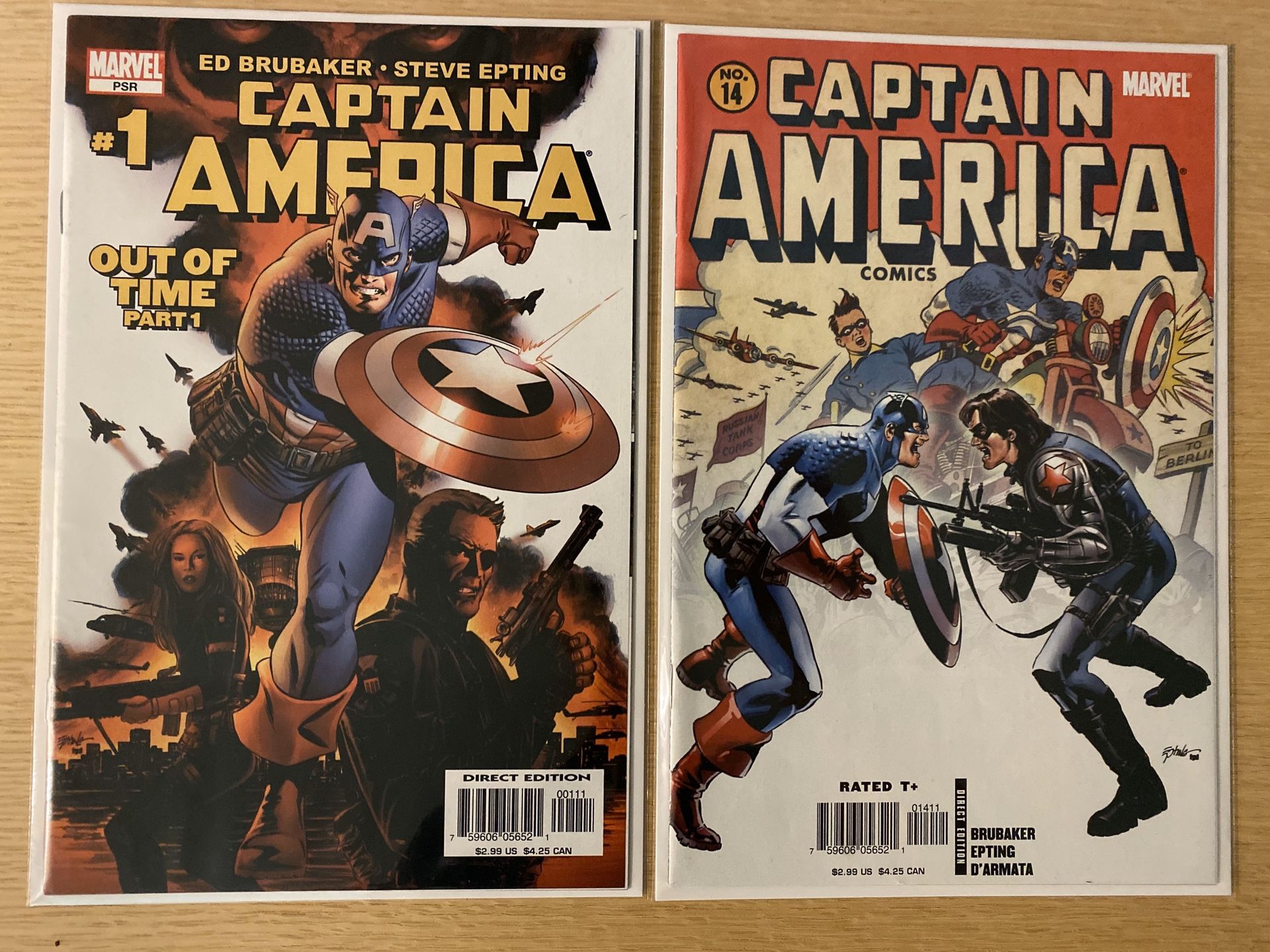 Marvel Comics Captain America 1 and 14 first cameo appearance and origin of the Winter Soldier