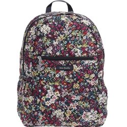NWT Vera Bradley Quilted Cotton Backpack Itsy Ditsy Floral Book Bag