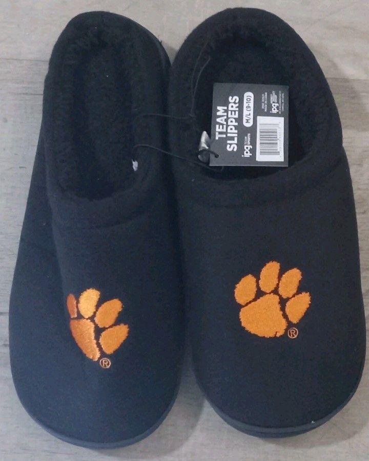 Clemson Team Slippers M/L 9-10