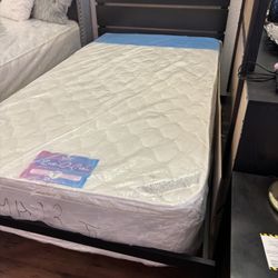 Black Twin Bed Frame With Mattress 