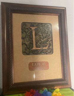 Framed Love is the Master Key …. Wall Art (12x15”)