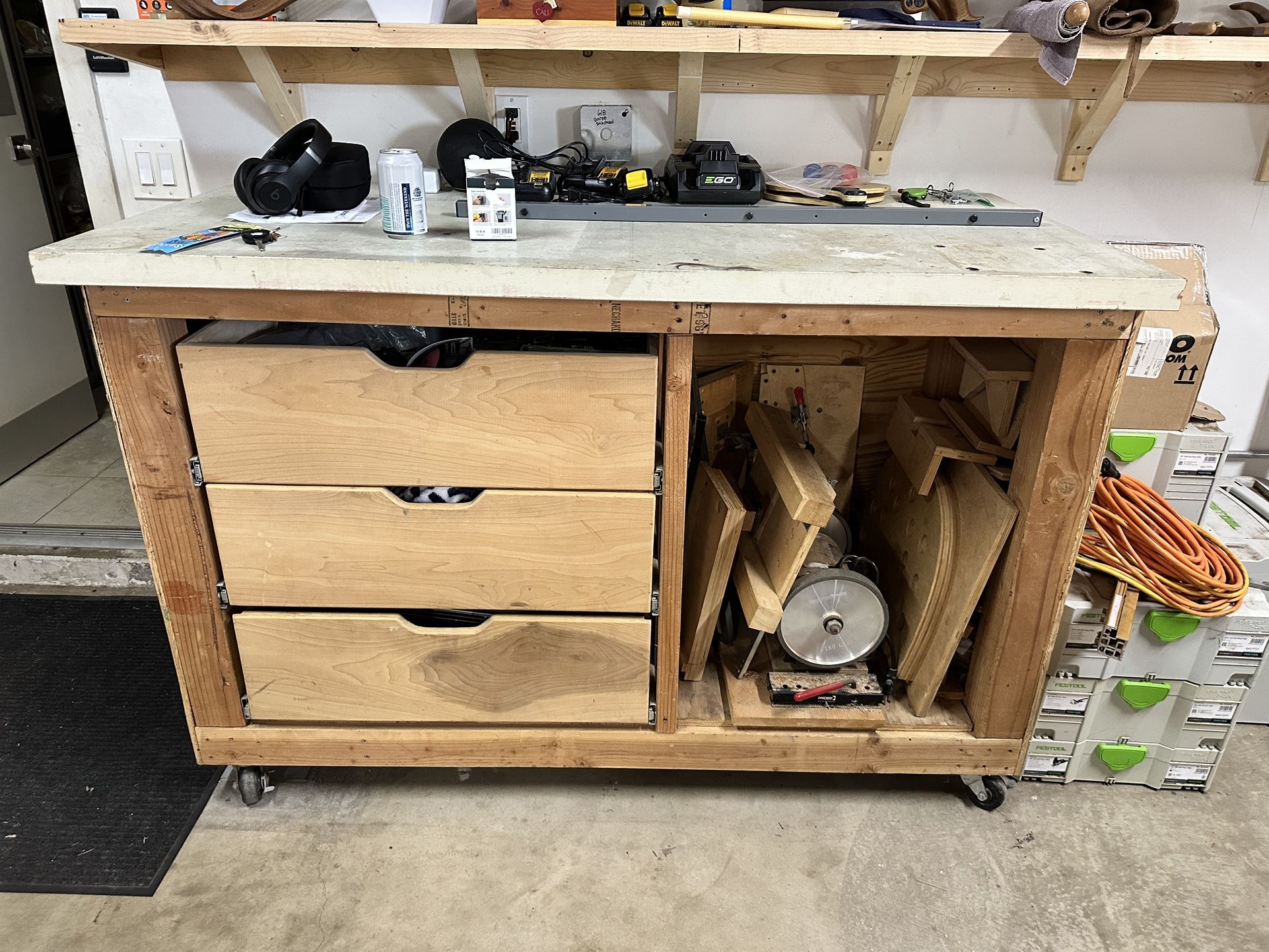 Large Rolling Shop Cart