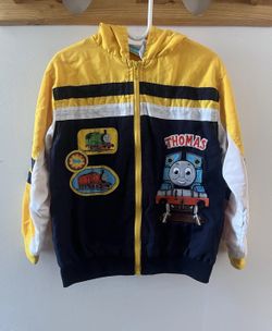 Vintage Thomas & Friends hooded zip-up windbreaker jacket - size 6