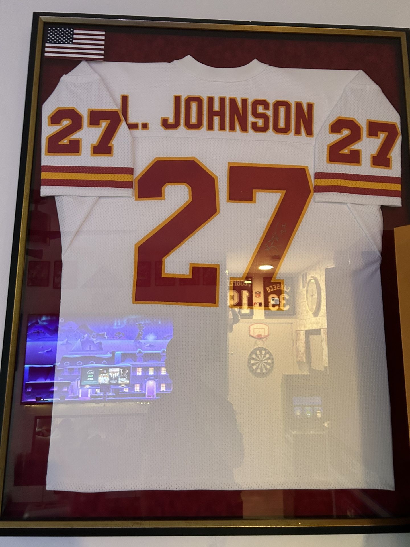 Authentic Larry Johnson Autographed Official NFL Chiefs Jersey, W/ CoA