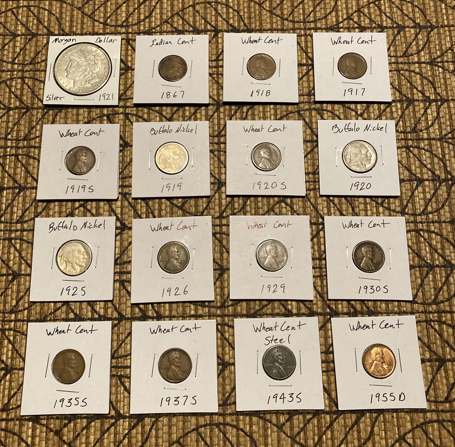 1921 Morgan Silver Dollar And Early 1900’s Coin Set