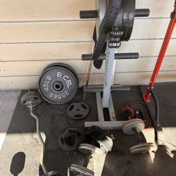 Weight Plates And Dumbbells  Look At The Description 