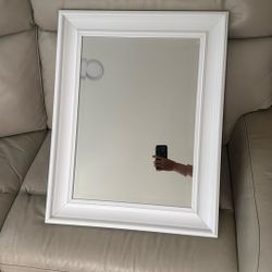 Bathroom Mirror  White  22 Inch. 9 Centimeters In A Half 