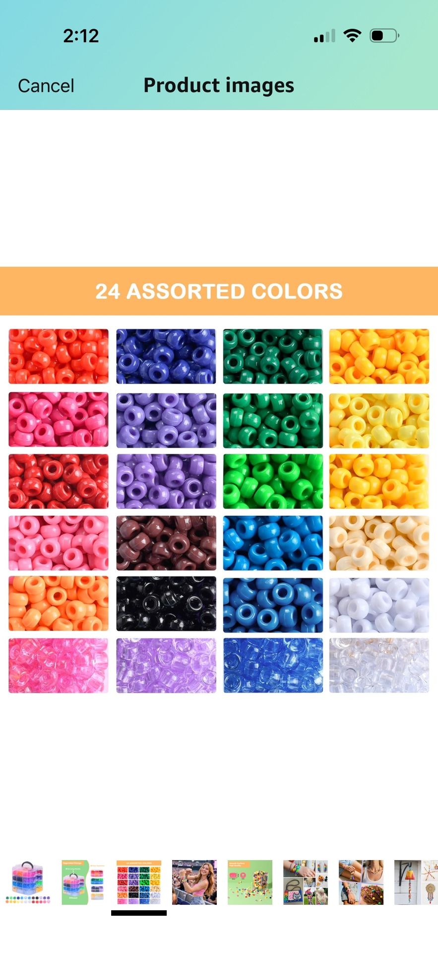 Simetufy 4200Pcs Pony Beads, 24 Colors Beads for Bracelets Making, Pony Beads Bulk for Hair Beads, Kandi Friendship Bracelet Beads for Craft, DIY Jewe