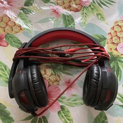 Force Red And Black Gaming Headset