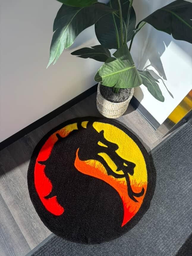Custom Handmade Mortal Kombat Video Game Arcade Nintendo Playstation Xbox Sports Home Room Decor Floor Mat Tufted Carpet