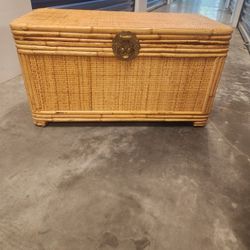 Rattan Wrapped Trunk