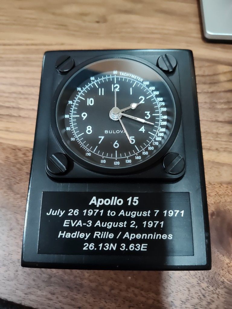 Bulova Apollo 15 Desk/Travel Alarm Clock