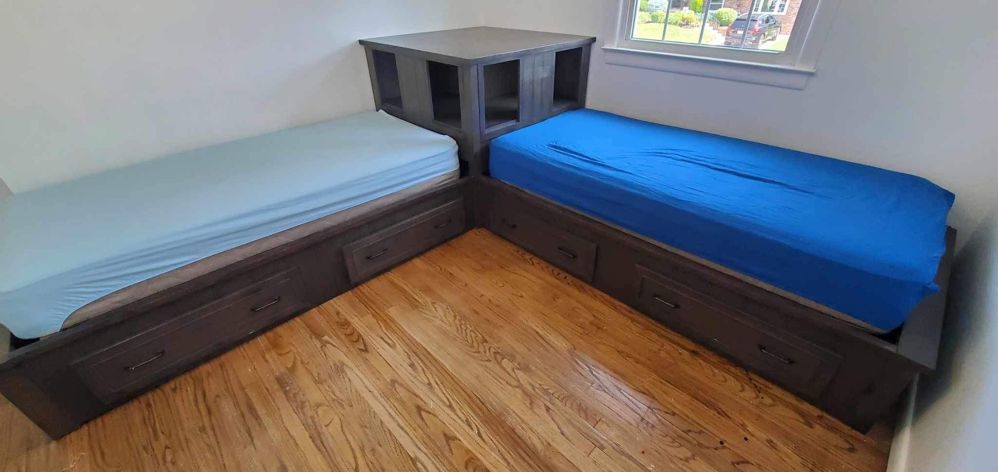 Twin Bed Frame With Shelving