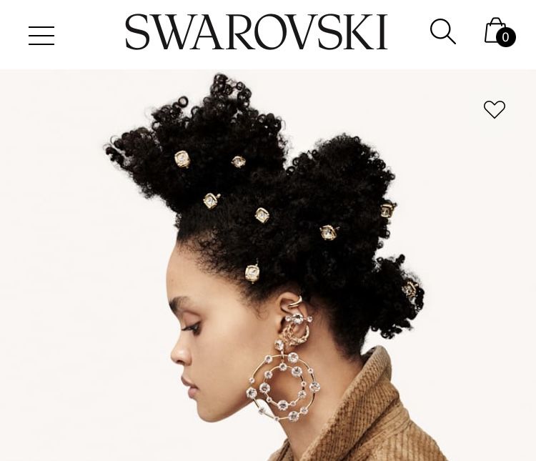 Swarovski hope gold earrings