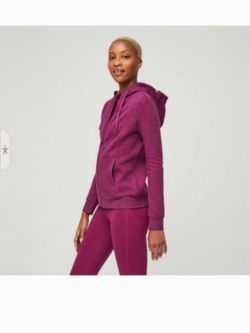 Figs Magenta Essential Hoodie Large