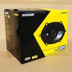 Kicker Car Speakers Set DS-Series 6x8 Inch 2-Way Coaxial Speaker System 200 Watts DSC680 🚨 Payment Options Available 🚨 No Credit Needed 🚨 