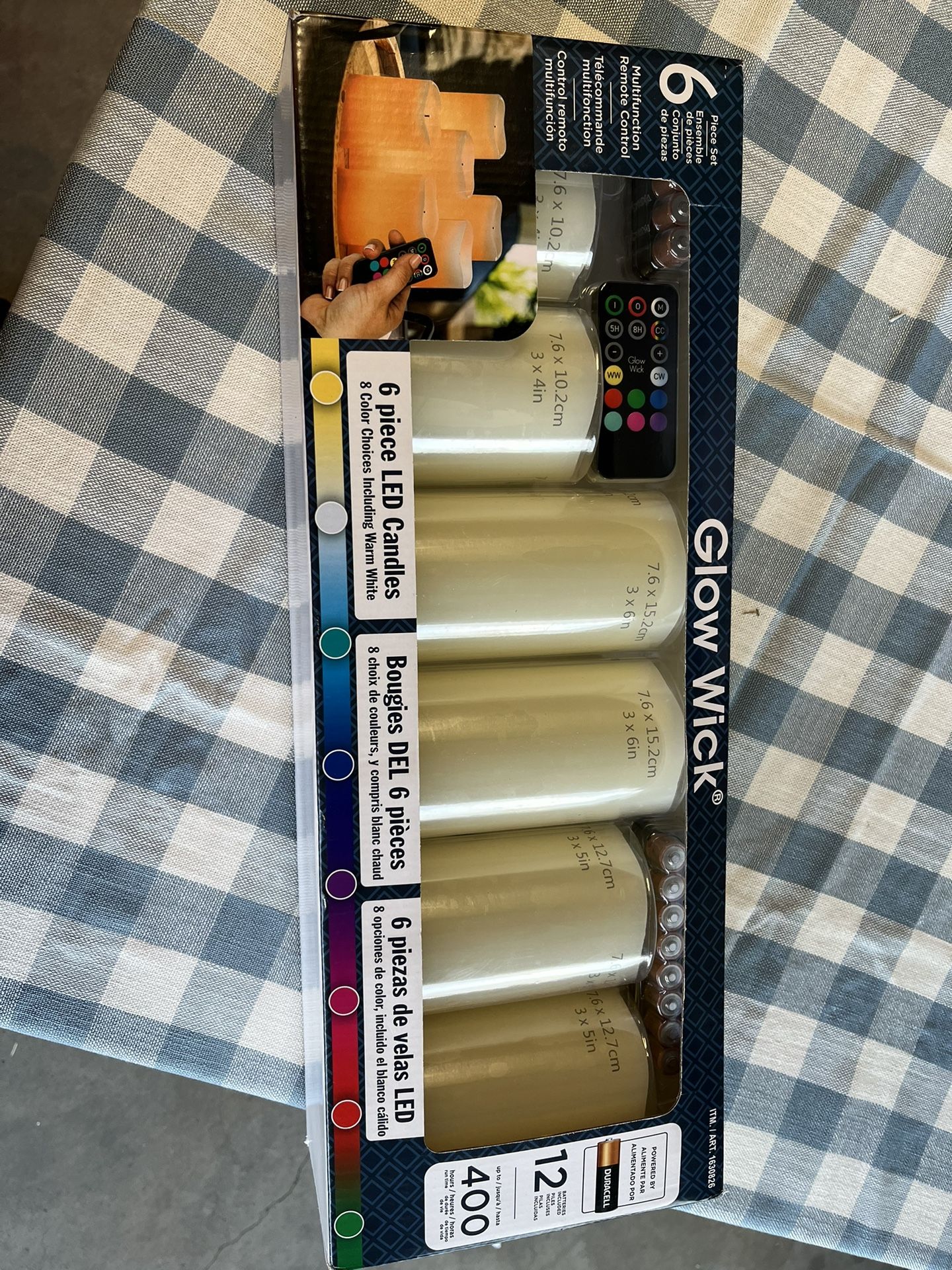 RfR Bundle 6-Piece LED Color Changing Flameless Candle Set - Glow Wick Gerson (Multi-Colored)