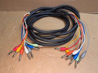8 channel 15ft patch snake 1/4” TS to 1/4” TS