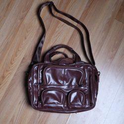 Brown Leather Book Bag