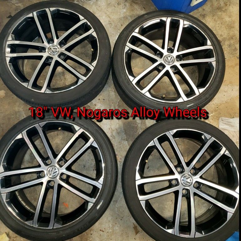 18" Volkswagon Nogaros Alloy Wheels (No Tires) Priced as Set