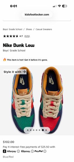 Nike Dunk Low Boys' Grade School Sneakers