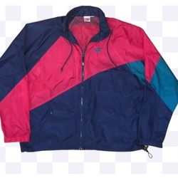 Nike mens vintage 80s 90s multicolor windbreaker windrunner jacket size XL