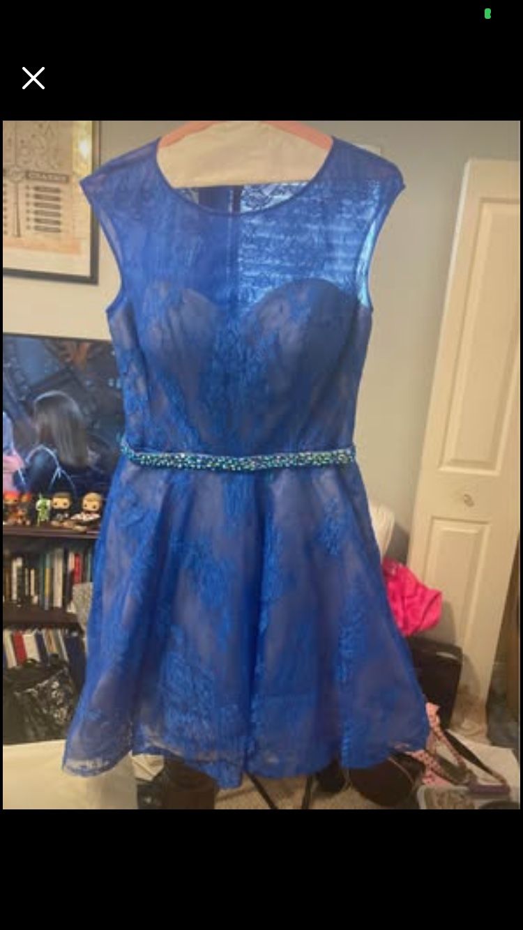 Blue Homecoming Dress