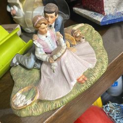 Norman  Rockwell’s flowers in Tender Bloom Paperweight 