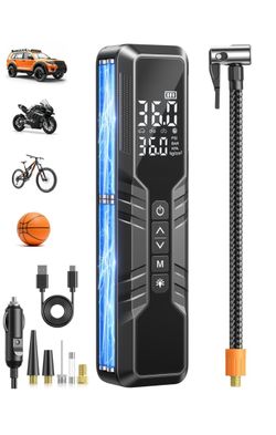 Tire Inflator Portable Air Compressor - 150PSI Cordless Air Pump for Car Tires, Portable Tire Inflator for Car