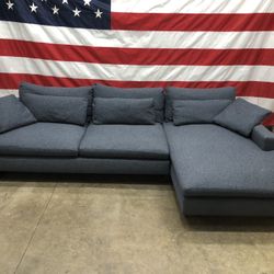 Free Delivery - West Elm 2 Piece Down Sectional Couch 