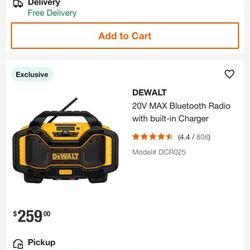 Dewalt Radio & Charger 