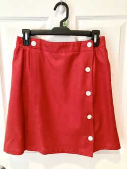 Box-Cars Red Mini Skirt