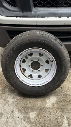 215/75/15 6Jx 15 Trailer tire and wheel