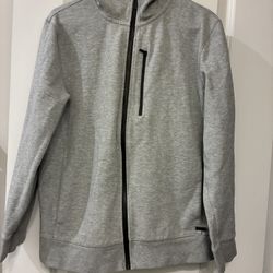 Men’s Express Gray Full-Zip Hoodie Size Small